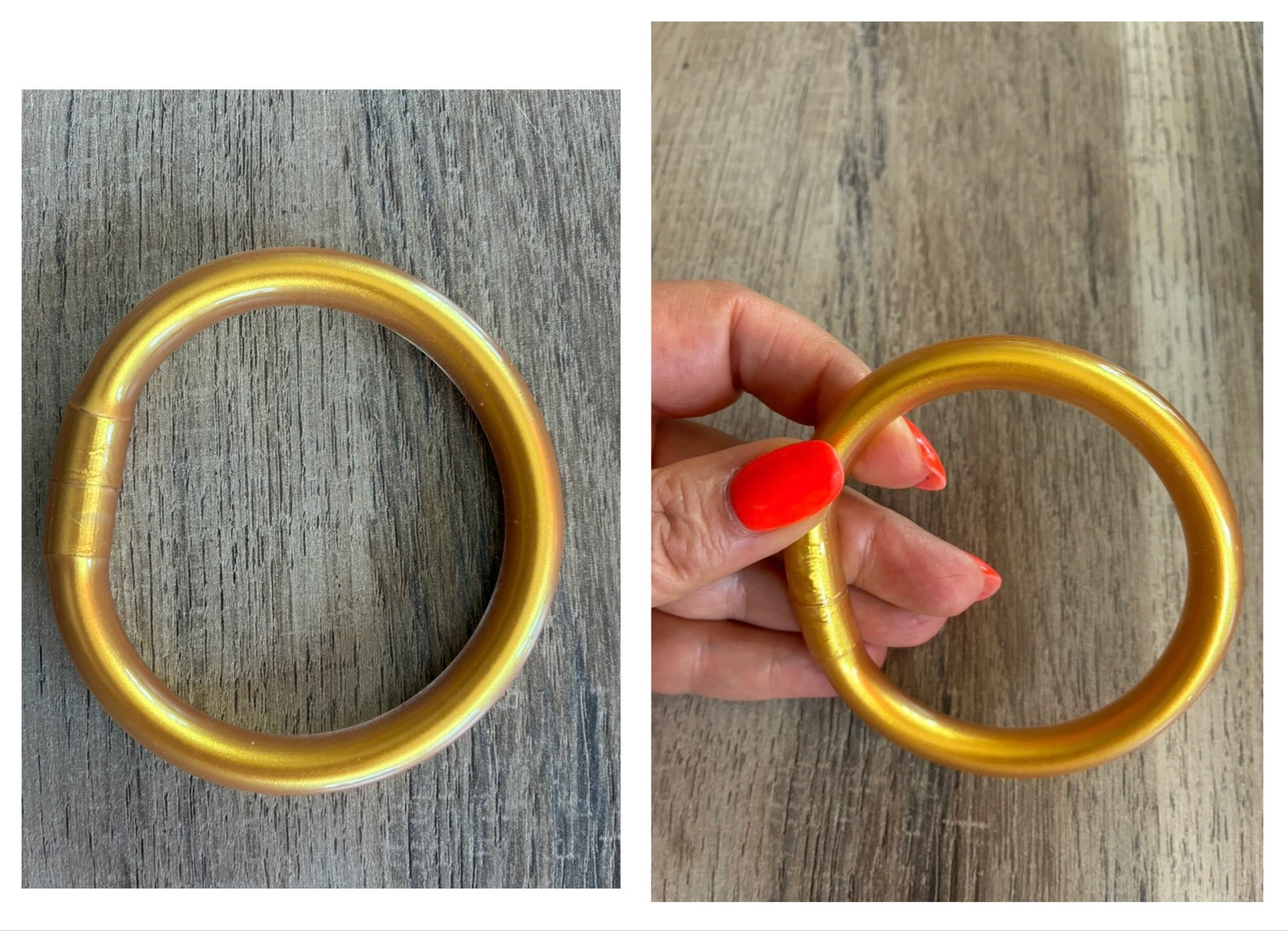 Bracelet silicone vergulde – photo 2
